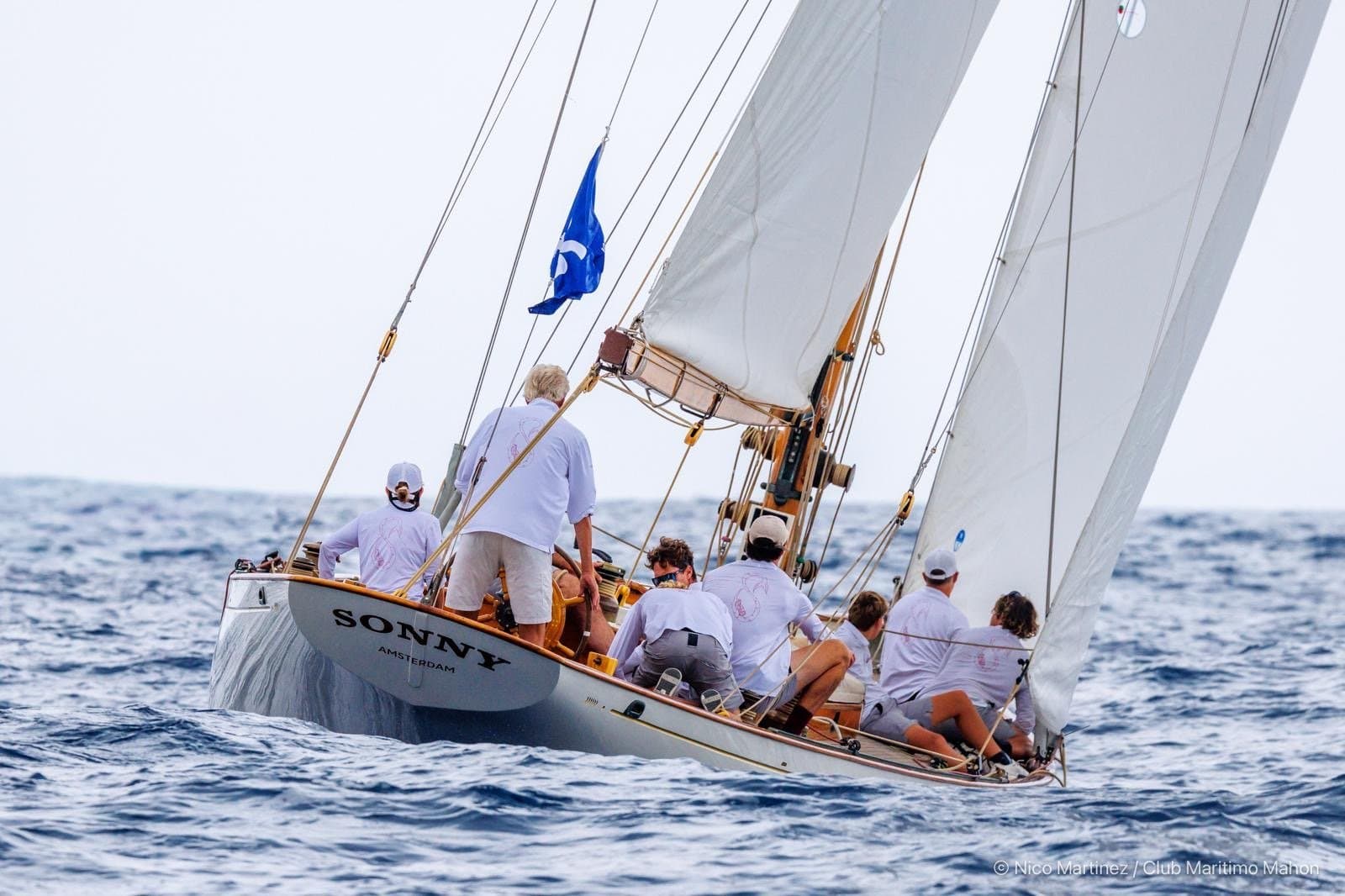 Classic yacht racing under full sail